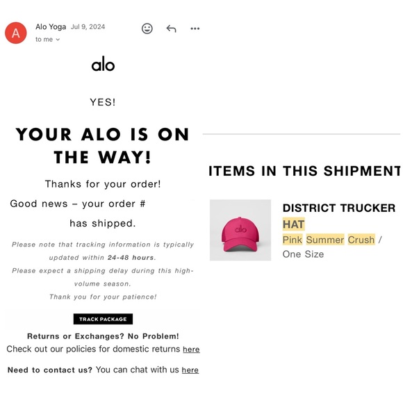 NWT Alo Yoga | District Trucker Hat‎ in Pink Summer Crush main image 10
